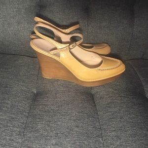 Tan cole haan wedges